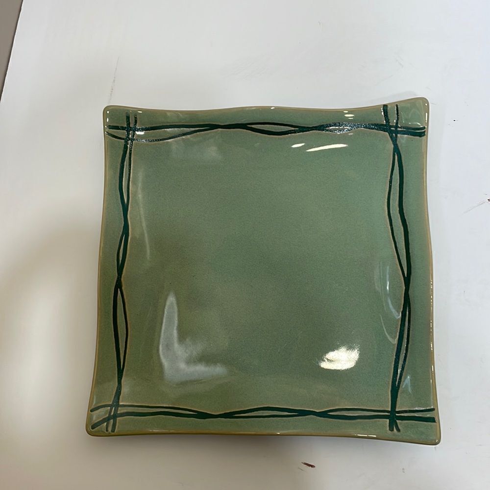 STUDIO NOVA‎ MYSTIC COVE GREEN SQUARE PLATE